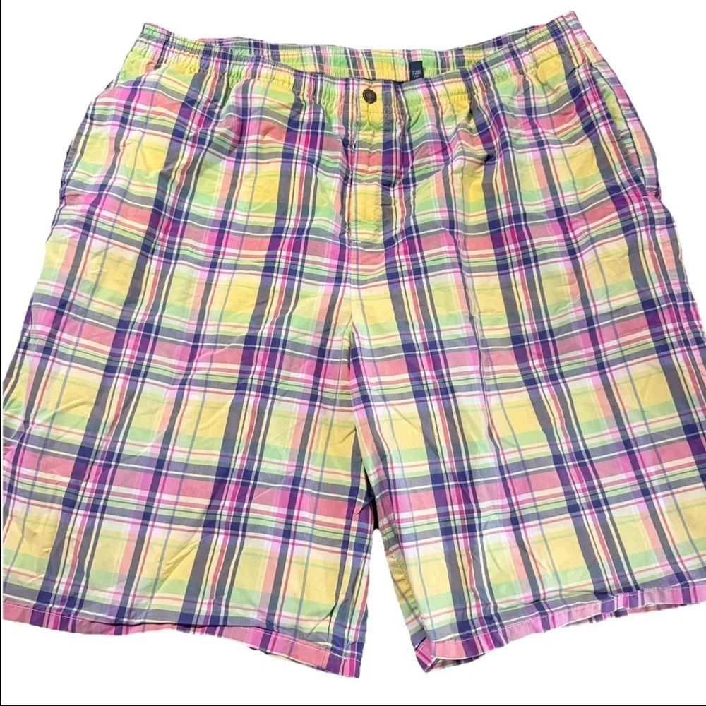 Polo Ralph Lauren Plaid Lined Board Short Stretch Swim Trunks